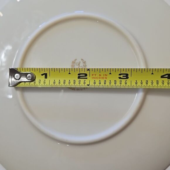 Lenox Starlight Small Floral Plates Set of 4 Appetizer Tidbits Dessert Gold Rim - Picture 8 of 11